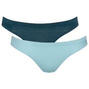 Sloggi Trosor 6P ZERO Motion Mini Brief Blå polyester X-Small Dam