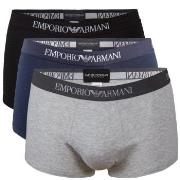 Armani Pure Cotton Trunks Kalsonger 9P Grå/Blå bomull Large Herr