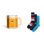 Happy socks Strumpor 3P Wurst And Beer Gift Set Marin bomull Strl 36/4...