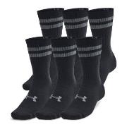 Under Armour Strumpor 6P Essential Crew Socks Svart randig polyester L...