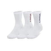 Under Armour Strumpor 3P Mid Crew Maker Socks Vit/Vit X-Large