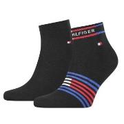 Tommy Hilfiger Strumpor 2P Men Breton Quarter Sock Svart Strl 39/42 He...