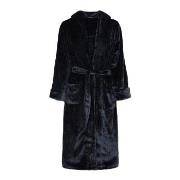 Decoy Long Terry Robe With Hood Svart polyester X-Large Dam