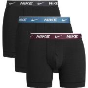 Nike Kalsonger 3P Everyday Cotton Boxer Svart/Vinröd bomull X-Large He...