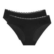 Triumph Trosor 2P Feel Of Cotton Tai Brief Svart bomull 40 Dam