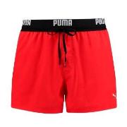 Puma Badbyxor Logo Short Length Swim Shorts Röd polyester XX-Large Her...