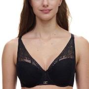 Chantelle BH Origins Lace Lightweight Plunge Bra Svart nylon D 85 Dam