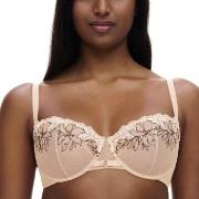 Chantelle BH Pulp Underwired Half Cup Bra Svart m Beige nylon C 85 Dam