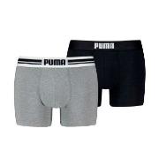 Puma Kalsonger 2P Everyday Placed Logo Boxer Svart/Grå bomull Small He...