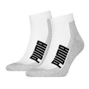 Puma Strumpor 2P BWT Cushioned Quarter Sock Vit Strl 35/38