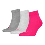 Puma Strumpor 3P Quarter Socks Rosa Strl 35/38