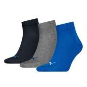 Puma Strumpor 3P Quarter Socks Svart/Blå Strl 43/46