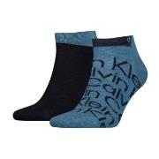 Calvin Klein Strumpor 2P All Over Print Sneaker Sock Jeansblå Strl 43/...