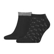 Calvin Klein Strumpor 2P Eduardo All Over Sneaker Sock Svart Strl 43/4...