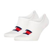 Tommy Uni TJ Flag Footie Socks Strumpor 2P Vit Strl 35/38