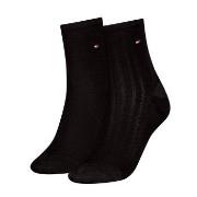Tommy Hilfiger Strumpor 2P Women Shine Short Socks Svart Strl 35/38 Da...