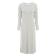 Damella Bamboo Plain Long Sleeve Nightdress Grå Bambu X-Large Dam