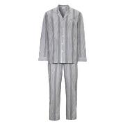 Damella Carl Long Sleeve Pyjamas Grårandig bomull X-Large Dam