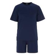 Damella Edward Short Sleeve Pyjamas Marin bomull X-Large Dam