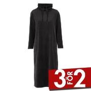 Damella Velour Cosy Dress Svart XX-Large Dam