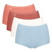 Sloggi Trosor 4P Basic Plus Maxi Panty Blå/Orange bomull 38 Dam