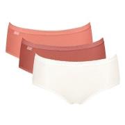 Sloggi Trosor 3P Basic Plus Midi Colored Laxrosa bomull 42 Dam