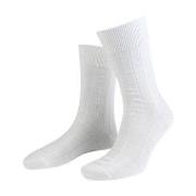 Amanda Christensen Strumpor Grade Wide Rib Ankle Socks Vit Strl 43/46