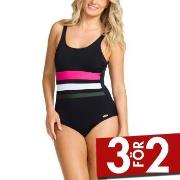 Damella Annabella Chlorine Resistent Swimsuit Svart/Rosa polyester 48 ...