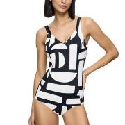 Triumph Summer Allure Wired Swimsuit Svart/Vit D 48 Dam