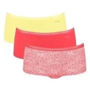 Sloggi Trosor 3P GO Crush Hipster Shorts Rosa/Gul bomull Small Dam