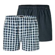 Schiesser Kalsonger 2P Boxershorts multipack Ljusblå Rutig bomull Larg...