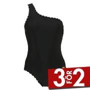 Damella Alyssa Wavy Swimsuit Svart 48 Dam