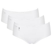 Sloggi Trosor 3P Pearl Midi Vit bomull 48 Dam