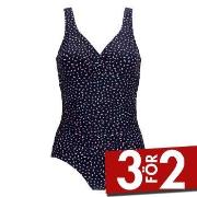 Damella Fiona Swimsuit Pattern Marin/Röd  46 Dam