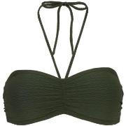 Damella Olivia Textured Padded Bikini Bra Mörkgrön nylon 40 Dam