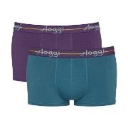 Sloggi Kalsonger 2P For Men Start Hip Lila/Turkos bomull XX-Large Herr