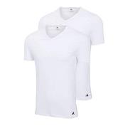 adidas 2P V-Neck Active Flex Cotton T-Shirt Vit bomull Large Herr