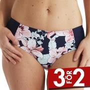 Damella Scarlett Pink Lillies Tai Bikini Brief Blå/Rosa 40 Dam