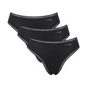 Sloggi Trosor 3P GO Crush High Leg Briefs Svart bomull Small Dam