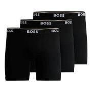 BOSS Kalsonger 3P Power Boxer Brief Long Svart bomull XX-Large Herr
