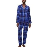 Triumph Boyfriend Long Sleeved Pyjama Set Mörkblå bomull 46 Dam