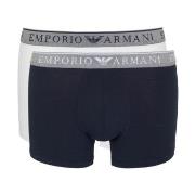 Armani Endurance Logo Boxer Brief Kalsonger 2P Vit/Blå bomull Small He...