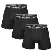 Salming Kalsonger 3P Cotton Boxers With Logo Svart bomull Small Herr