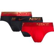 Nike Kalsonger 3P Dri-Fit Essential Micro Hip Brief Röd/svart bomull M...