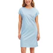 Calida Lovely Nights Short Sleeve Nightdress Blå Mönstrad bomull Large...