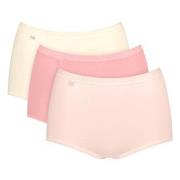 Sloggi Trosor 3P Basic Plus Maxi Colored Röd/Gul bomull 40 Dam