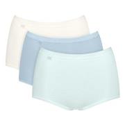 Sloggi Trosor 3P Basic Plus Maxi Colored Grå bomull 38 Dam