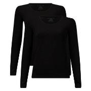 Bamboo basics 2P Lara Knitted  Long Sleeve T-Shirt Svart Large Dam