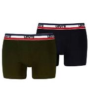 Levis Kalsonger 2P Sportswear Logo Base Boxer Svart/Grön bomull X-Larg...