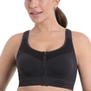 Anita BH Active Front Zip Sports Bra Mörkgrå nylon XX-Large Dam